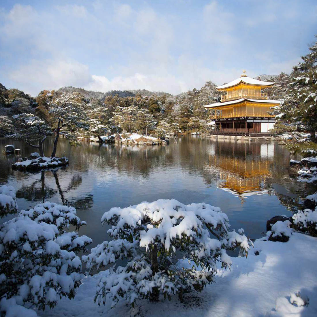 sân vườn nhật bản đền kinkaku-ji