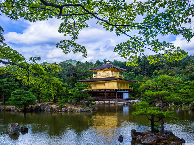 sân vườn nhật bản đền kinkaku-ji