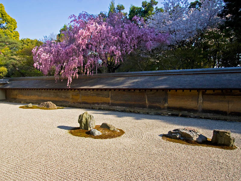 sân vườn thiền nhật bản đền ryoan-ji