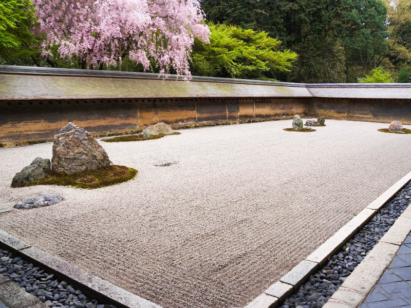 sân vườn thiền nhật bản đền ryoan-ji