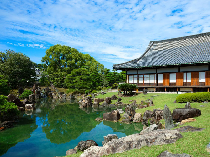 Thiết kế sân vườn nhật bản lâu đài nijo castle